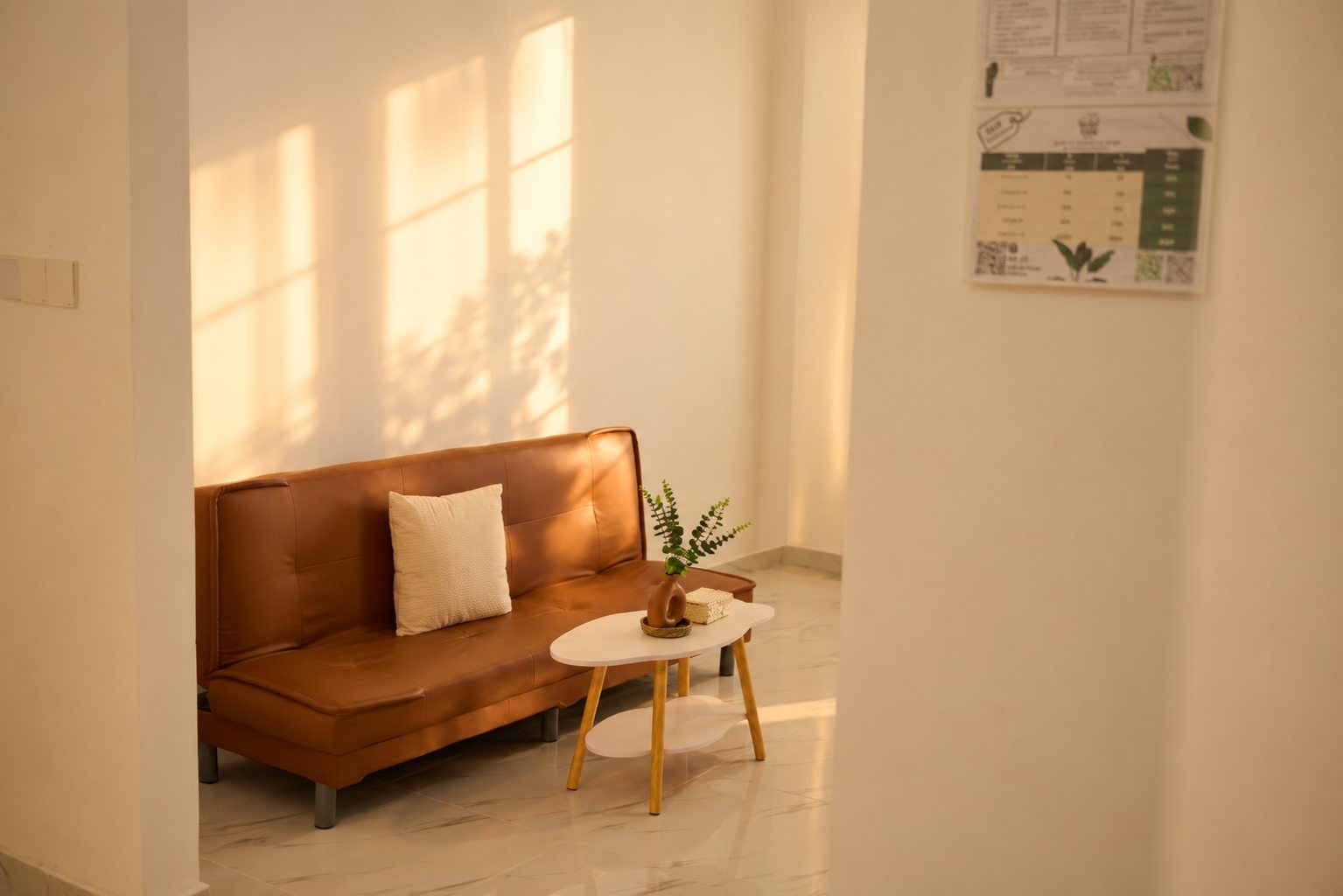 Sunlit VIP Room sofa